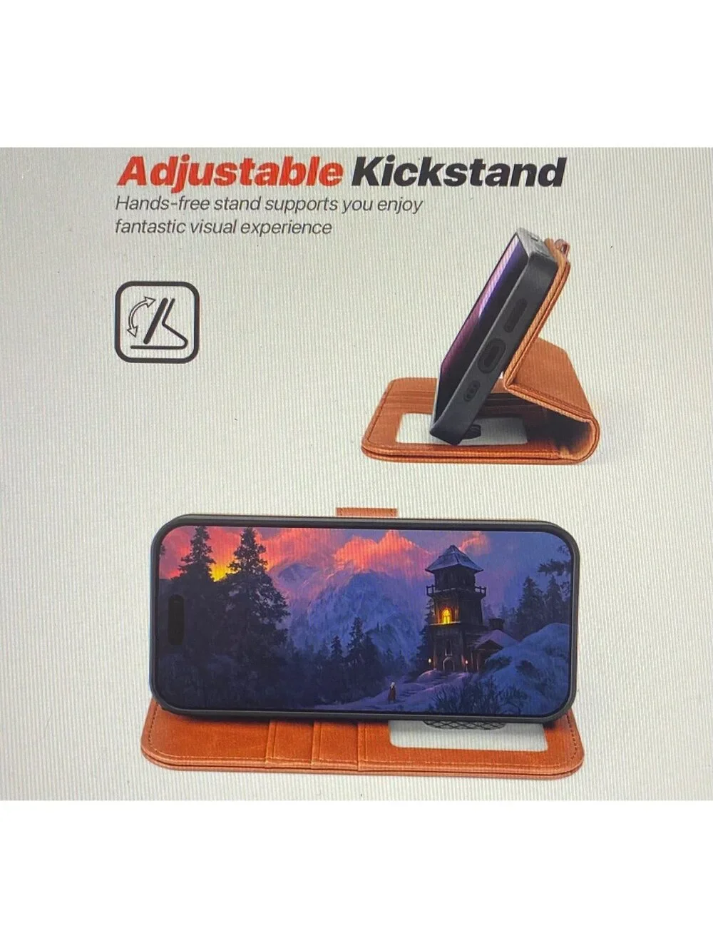 OCASE Wallet Case for iPhone 17 Brown